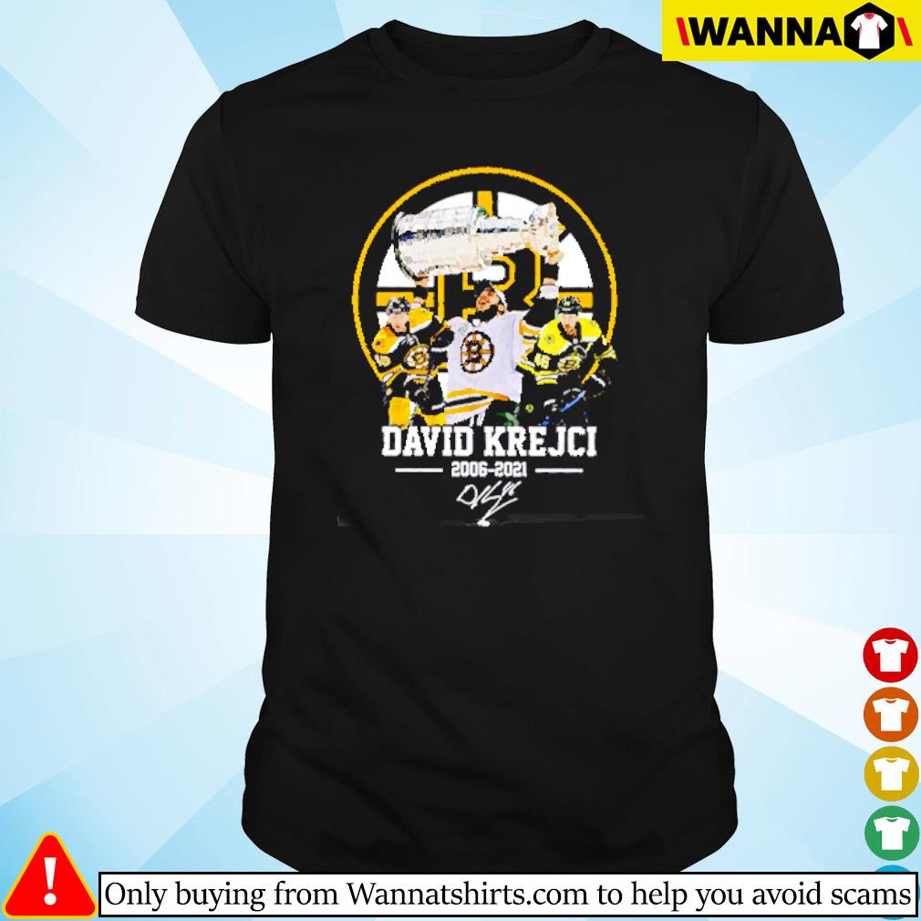 David Krejci Boston Bruins 2006-2021 signature shirt ...