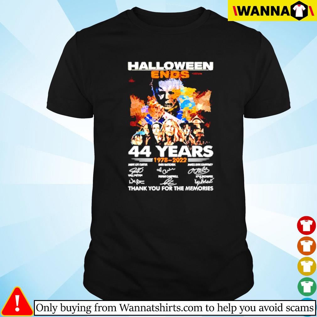 Nice Halloween Ends 44 years 1978 2022 thank you for the memories signature shirt