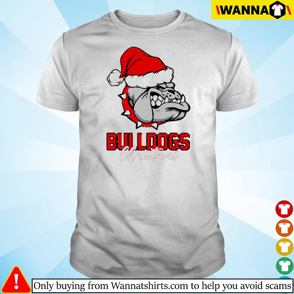 Georgia Bulldogs Santa hat Christmas shirt