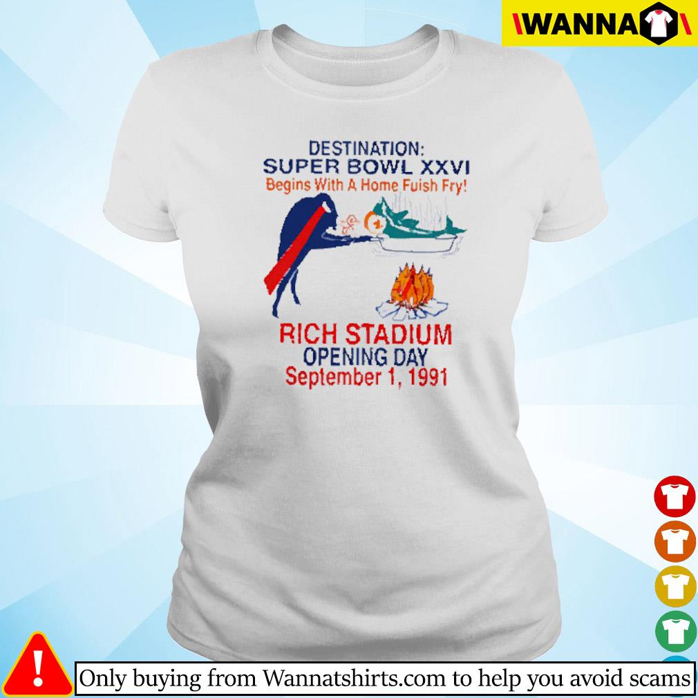 Buffalo Bills vs Miami Dolphins mascot Destination Super Bowl XXVI begins  with a home fuish fry shirt, hoodie, sweater, long sleeve and tank top