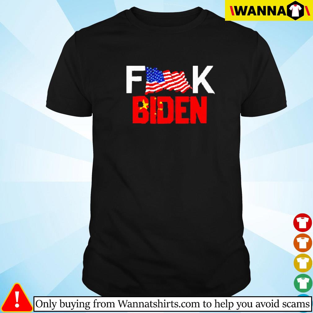 Nice Fuck Biden America and China flag shirt