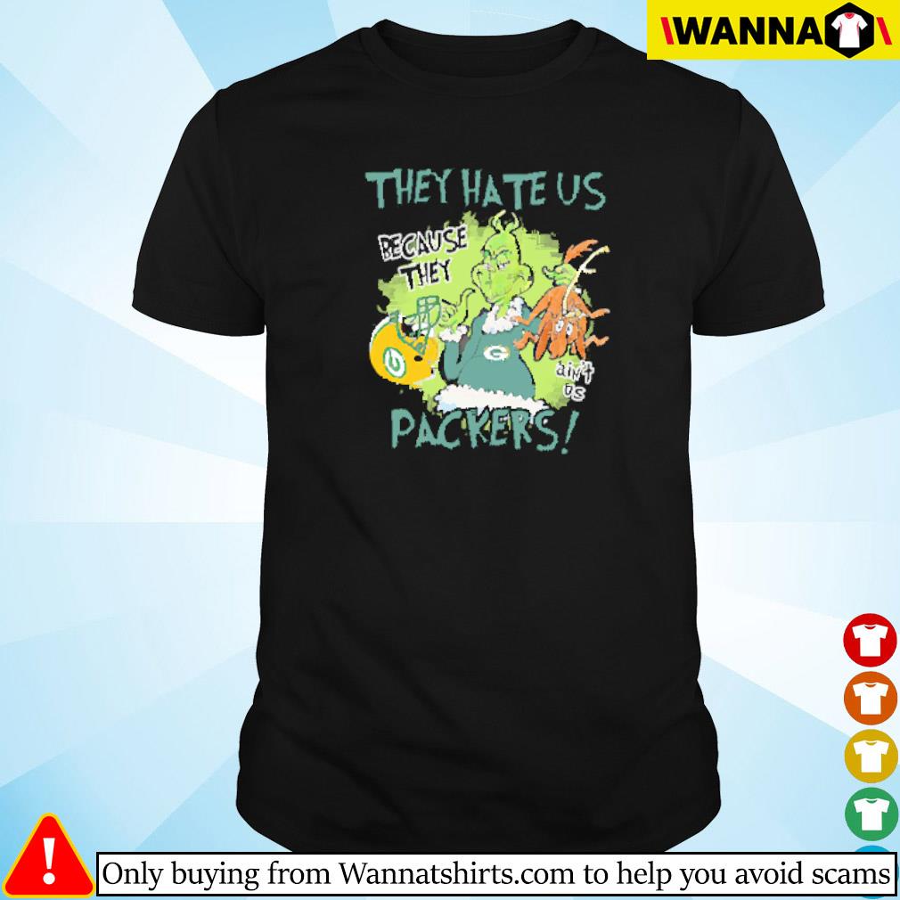 Awesome Mr. Grinch and Max they hate us because they ain't us Green Bay Packers shirt