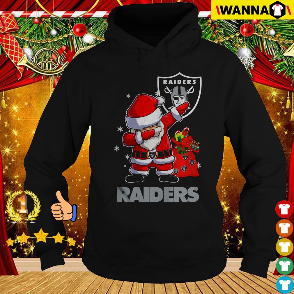 Oakland Raiders Santa dabbing Christmas sweater, shirt, hoodie