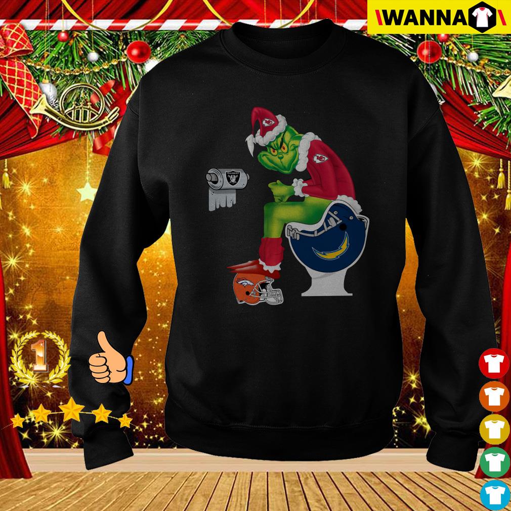 Santa Grinch Raves shit on Steelers helmet shirt, hoodie, sweater